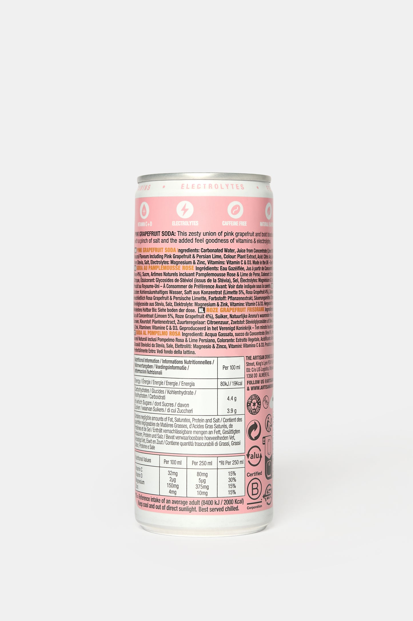 Pink Grapefruit with Vitamins and Electrolytes