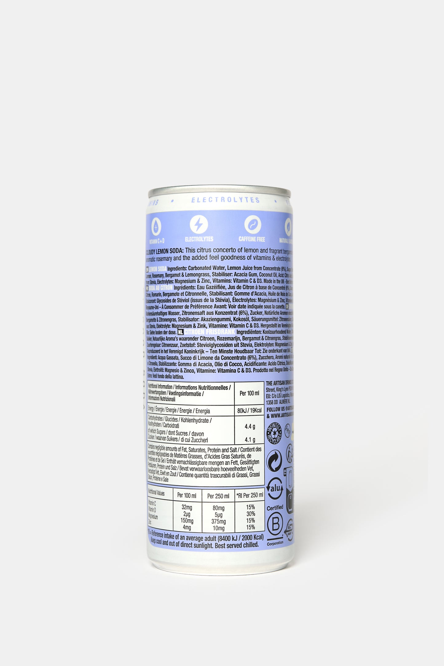 Cloudy Lemon with Vitamins and Electrolytes