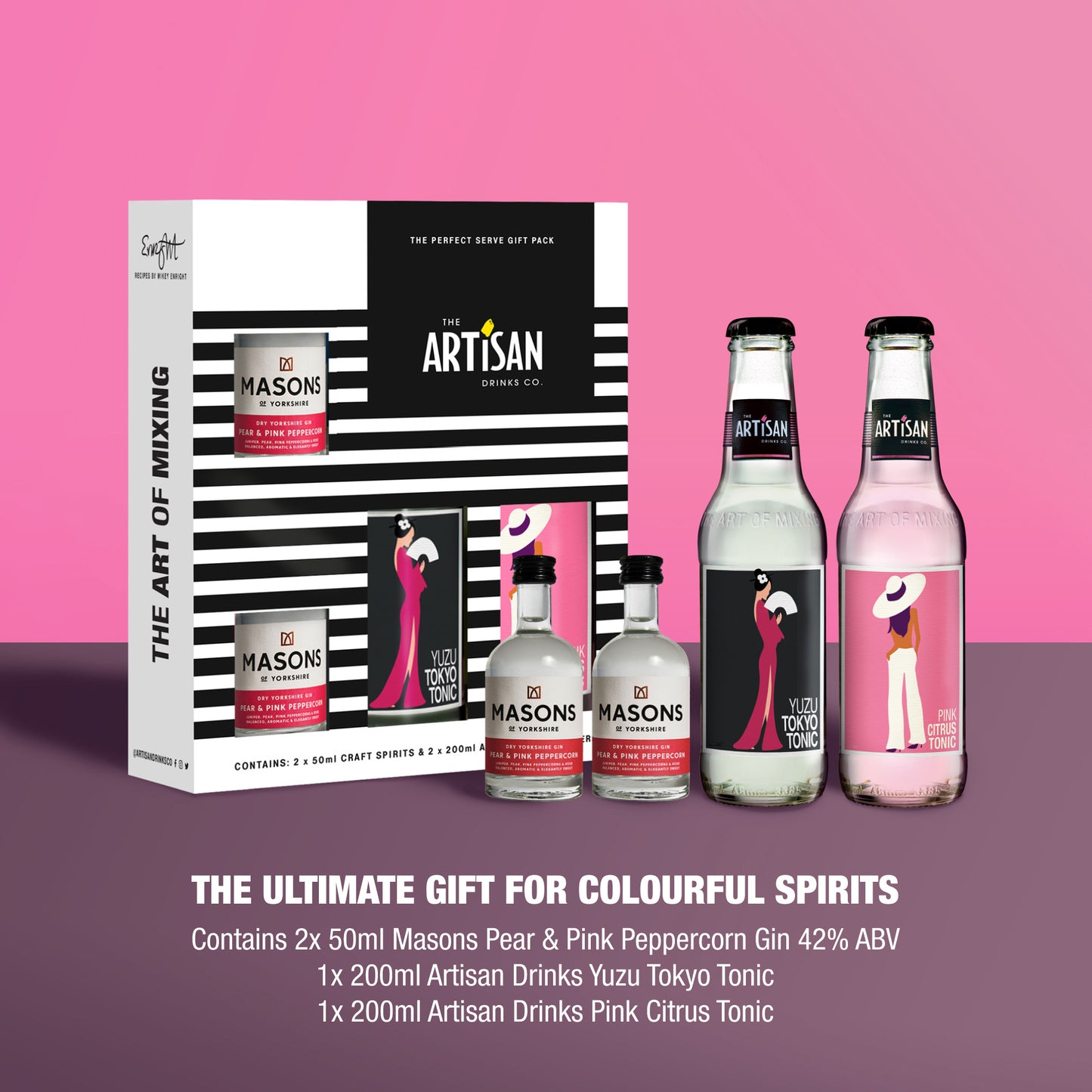 Artisan Drinks Flavoured Gin and Tonic Gift Set